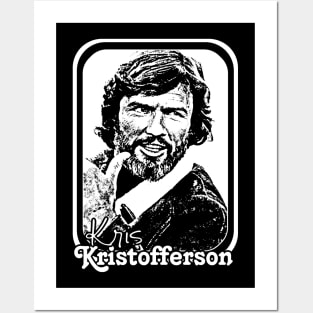 Kris Kristofferson // Retro Style Country Music Fan Gift Posters and Art